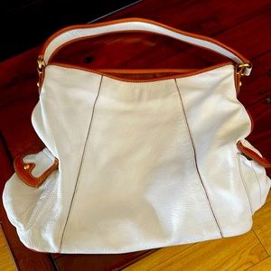 Liz Claiborne leather satchel zip top